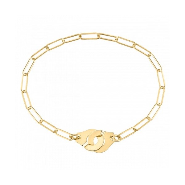 Bracelet Dinh Van Menottes R10 or jaune sur chaîne