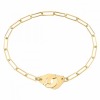Bracelet Dinh Van Menottes R10 or jaune sur chaîne