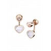 Boucles d'Oreilles Chopard Happy Hearts Or Rose 18 Carats, Diamants Et Nacre