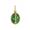 Pendentif gigi CLOZEAU Voyage cactus or jaune et résine verte