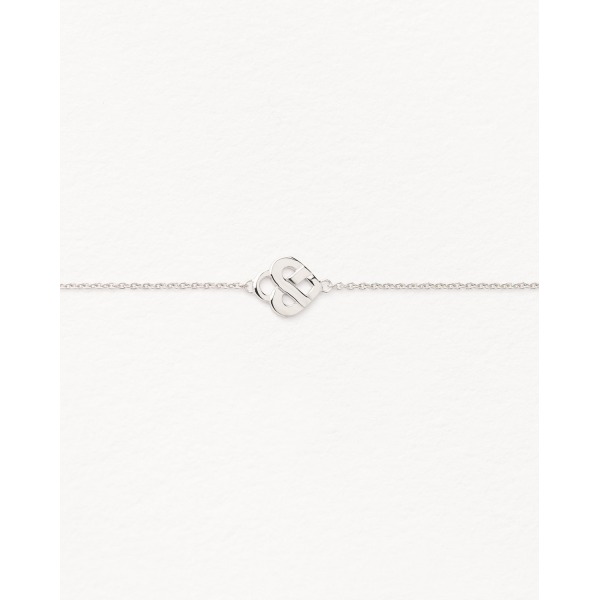 Bracelet Poiray Coeur Entrelacé Or Blanc