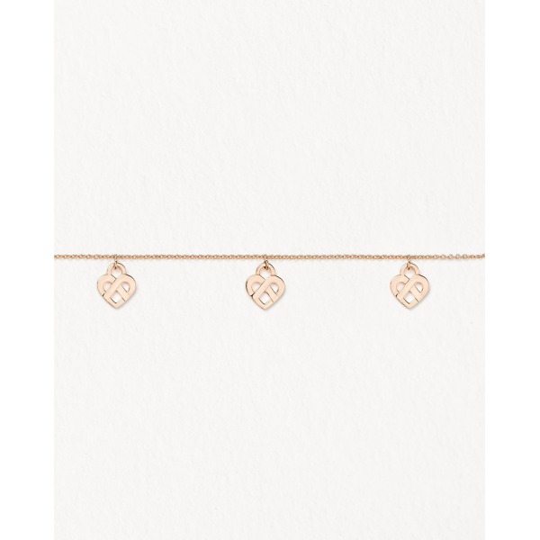 Bracelet Poiray Multi Coeur Entrelacé Or Rose