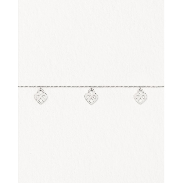 Bracelet Poiray Multi Coeur Entrelacé Or Blanc