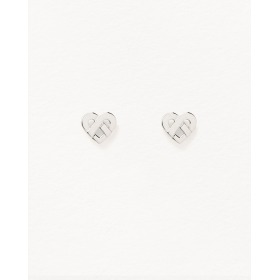 Boucles d'Oreilles Poiray Coeur Entrelacé Or Blanc
