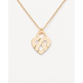 Pendentif Poiray Coeur Entrelacé Or Jaune Moyen Modèle