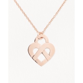 Pendentif Poiray Coeur Entrelacé Or Rose Grand Modèle
