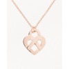 Pendentif Poiray Coeur Entrelacé Or Rose Grand Modèle