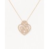 Collier Poiray Coeur Entrelacé Moyen Modèle Or Rose Et Diamants