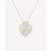 Collier Poiray Coeur Entrelacé Moyen Modèle Or Blanc Et Diamants