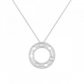 Pendentif Dinh Van Pulse or blanc et diamants