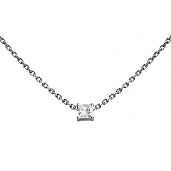 Collier Redline PRINCESSE chaîne or blanc diamant princesse