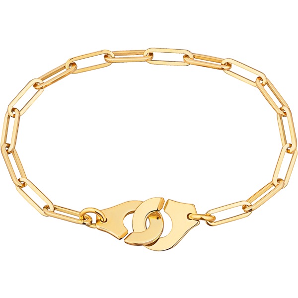 Bracelet Dinh Van Menottes R12 or jaune sur chaîne