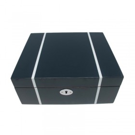 Coffret En Chêne Laqué Bleu Kronokeeper Pour 6 Montres