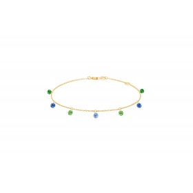 Bracelet La Brune & La Blonde Confetti RIO 7 pierres 0.90 carat or jaune