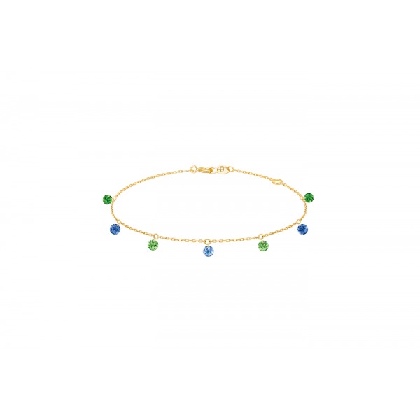 Bracelet La Brune &amp; La Blonde Confetti RIO 7 pierres 0.90 carat or jaune