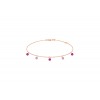 Bracelet La Brune & La Blonde Confetti Rose 5 pierres 0.65 carat or rose
