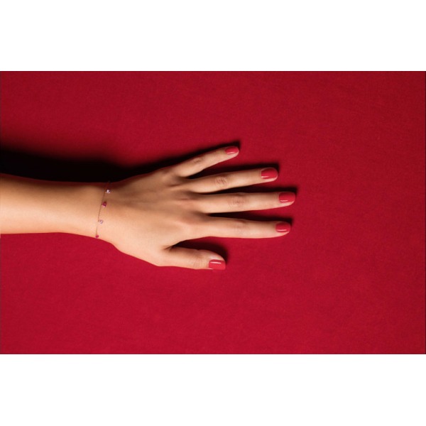Bracelet La Brune & La Blonde Confetti Rose 5 pierres 0.65 carat or rose