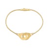 Bracelet Dinh Van Menottes R12 or jaune Diamants sur chaîne serpent