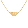 Collier Dinh Van Menottes R12 or jaune Diamants sur chaîne serpent
