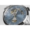Montre Hamilton Jazzmaster Open Heart cadran bleu pastel bracelet acier 42 mm