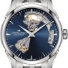 Montre Hamilton Jazzmaster Open Heart Lady Auto cadran bleu bracelet acier 36 mm