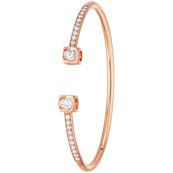 Bracelet Dinh Van Le Cube XL Or Rose et Diamants