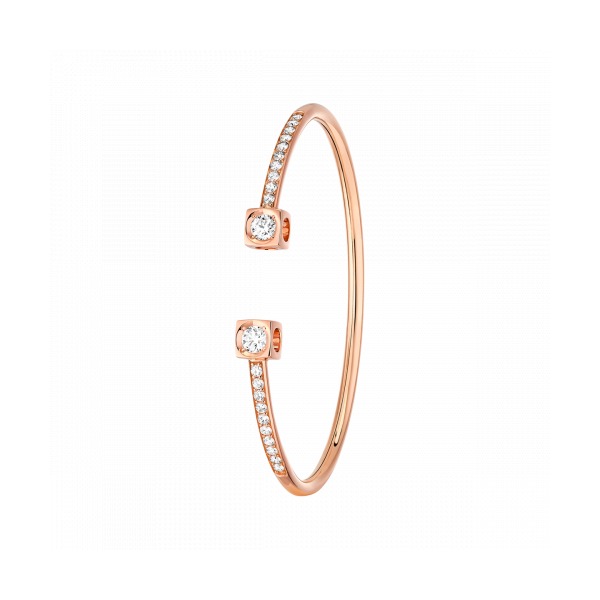 Bracelet Dinh Van Le Cube XL Or Rose et Diamants