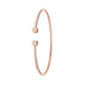 Bracelet Dinh Van Le Cube Grand modèle Or Rose et Diamants