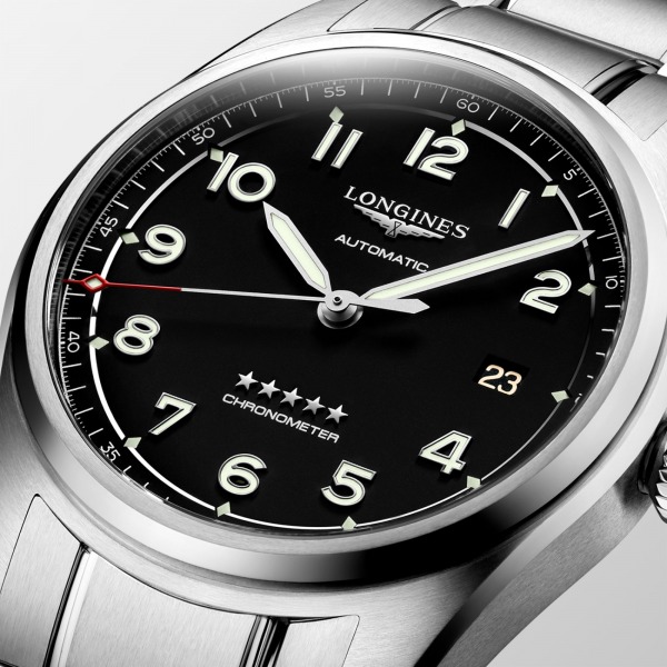 Montre Longines Spirit Prestige Edition Automatique 42 mm cadran noir bracelet acier