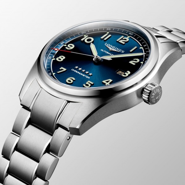 Montre Longines Spirit Prestige Edition Automatique 42 mm cadran bleu bracelet acier