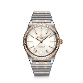Montre Femme Breitling Chronomat Automatique 36mm Boîtier Acier & Or Rouge Index & Lunette Diamants
