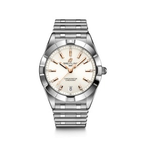 Montre Femme Breitling Chronomat 32mm Boîtier Acier Cadran Argent Index Diamants