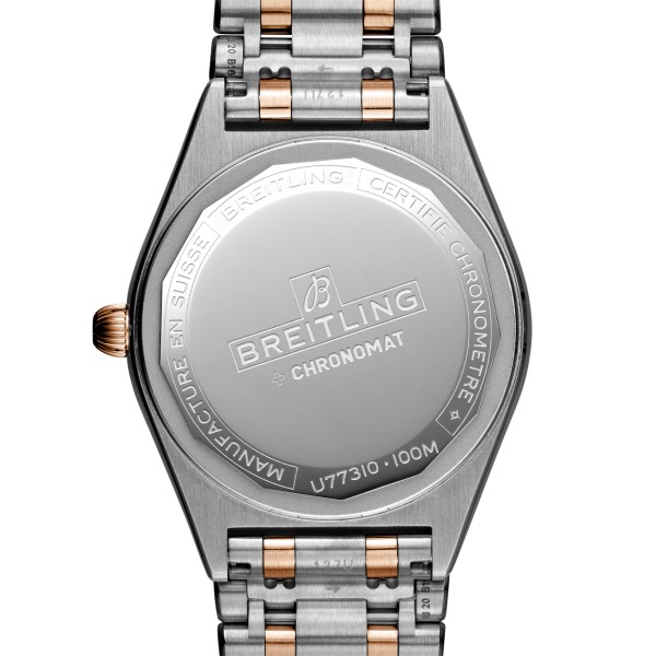 Montre Femme Breitling Chronomat 32mm Boîtier Acier & Or Rouge Cadran Argent