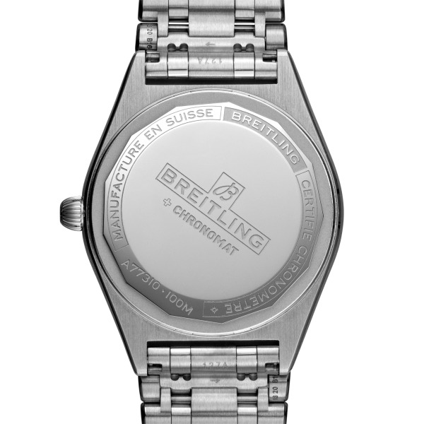 Montre Femme Breitling Chronomat 32mm Boîtier Acier Cadran Argent Index & Lunette Diamants
