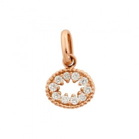 Pendentif gigi CLOZEAU Oeil de Pirate Or Rose & diamants