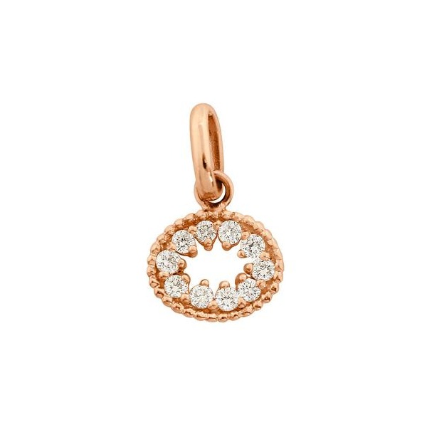 Pendentif gigi CLOZEAU Oeil de Pirate Or Rose & diamants