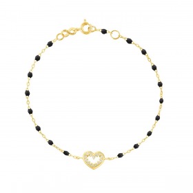 Bracelet gigi CLOZEAU Cœur Suprême Or Rose & diamants 17 cm