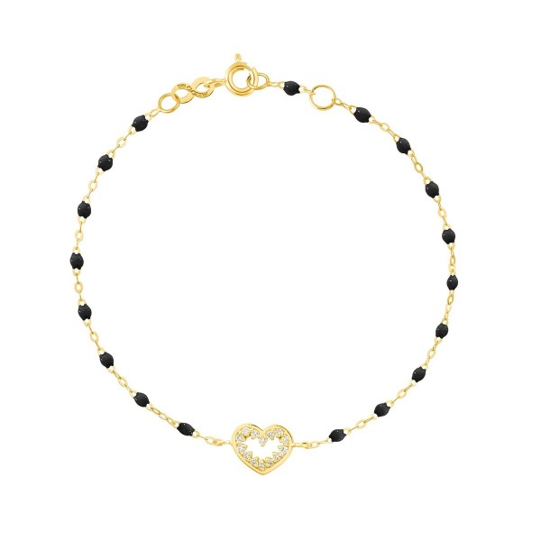 Bracelet gigi CLOZEAU Cœur Suprême Or Rose & diamants 17 cm