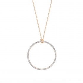 Collier Ginette NY Baby Circle Diamants Or Rose