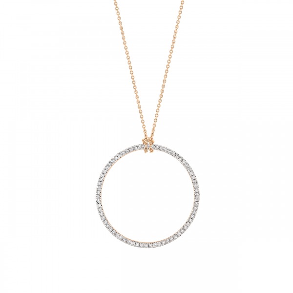 Collier Ginette NY Baby Circle Diamants Or Rose