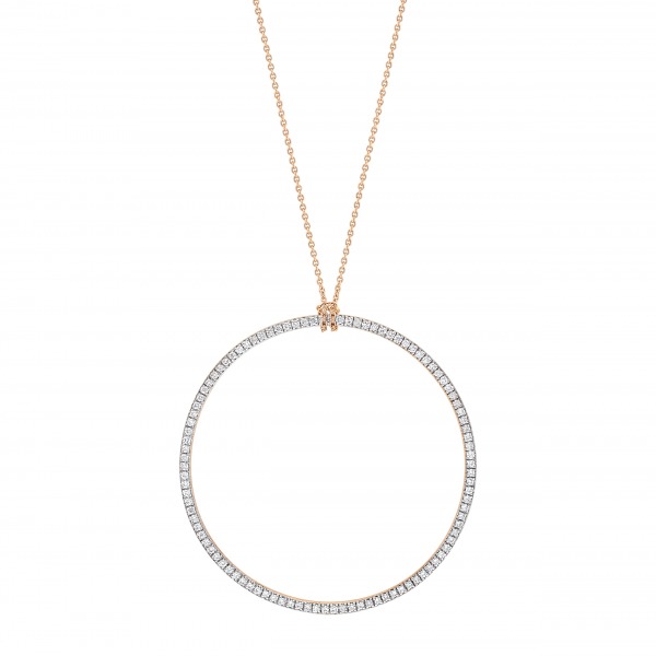 Collier Ginette NY Circle Diamants Or Rose