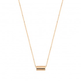 Collier Ginette NY Mini Straws Or Rose