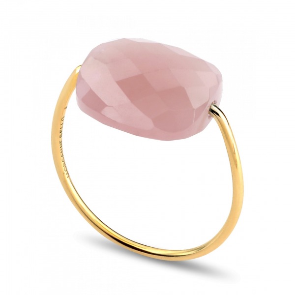 Bague Morganne Bello Coussin Guava Quartz Or Jaune