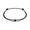 Bracelet Dinh Van sur cordon Le Cube Diamant titane noir et diamant noir