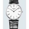 Montre Longines La Grande Classique Bracelet Cuir Cadran Blanc