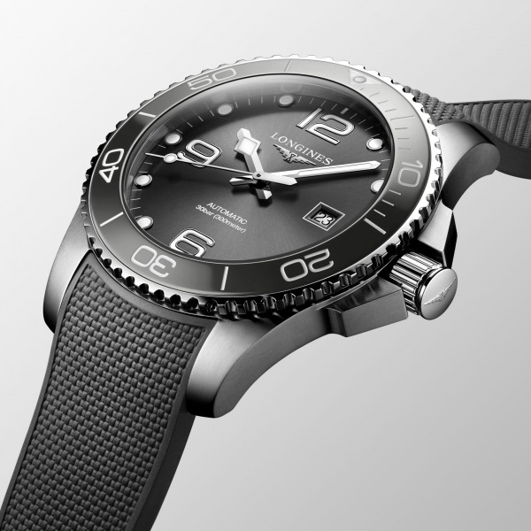 Montre Longines Hydroconquest 43mm Auto Cadran Gris Bracelet Caoutchouc