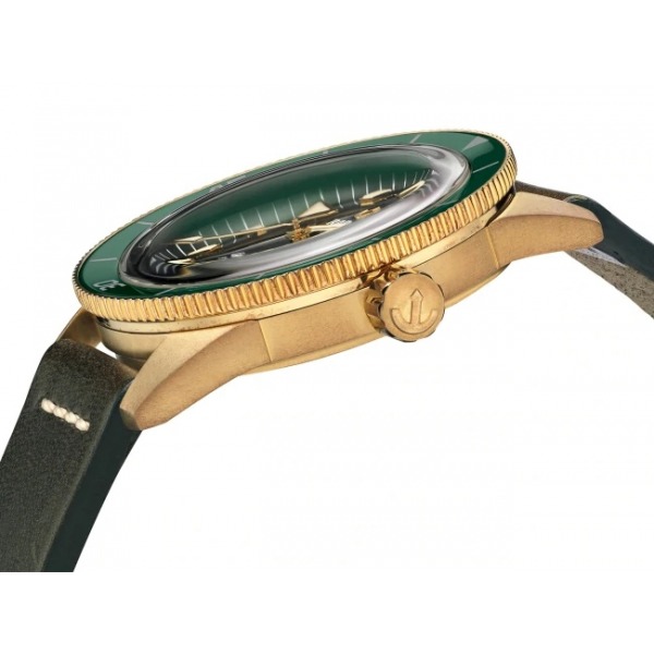 Montre Rado Captain Cook Automatic Bronze Cadran Vert Bracelet Cuir