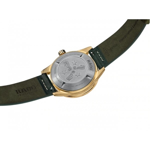 Montre Rado Captain Cook Automatic Bronze Cadran Vert Bracelet Cuir