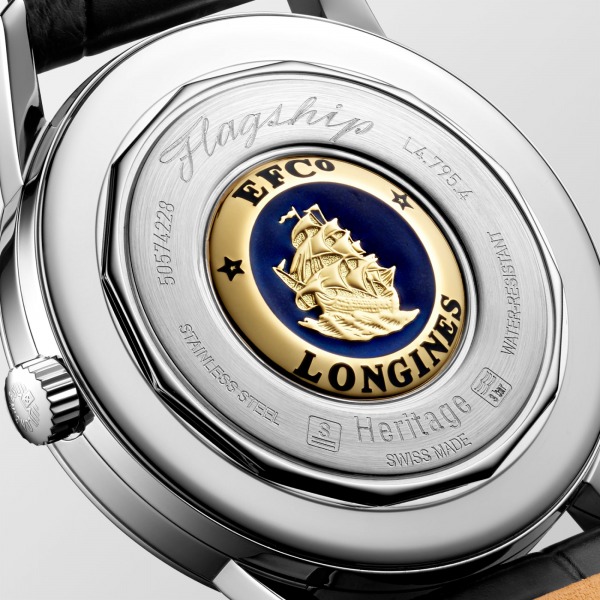 Montre Longines Flagship Heritage Auto Cadran Argenté Bracelet Cuir