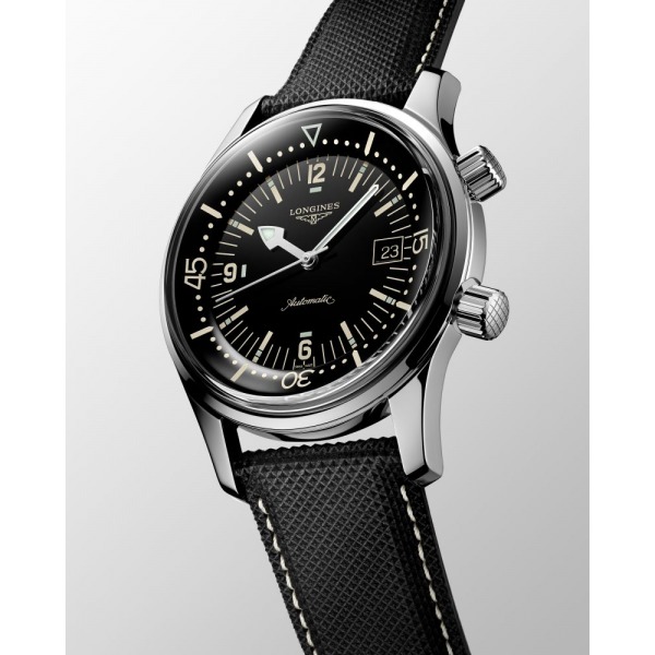 Montre Longines Legend Diver Auto Boîtier Acier Cadran Noir